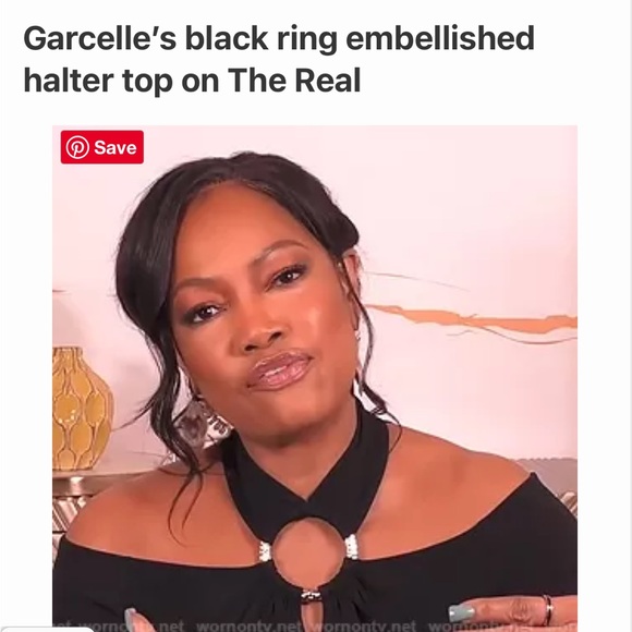 Michael Kors, black ring twist neck  embellished halter top - Picture 13 of 14